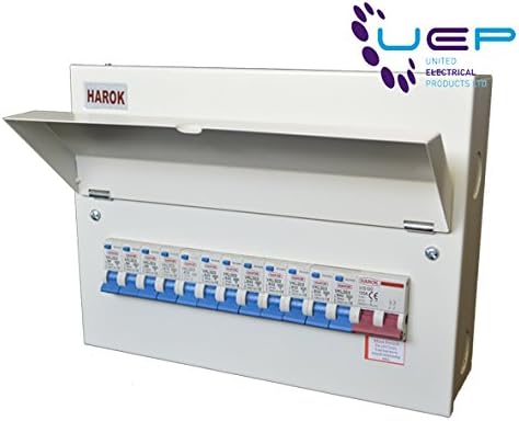 Metal Consumer Unit 100a Main Switch 12 Usable Way c/W 12 x RCBOs Amendment 3