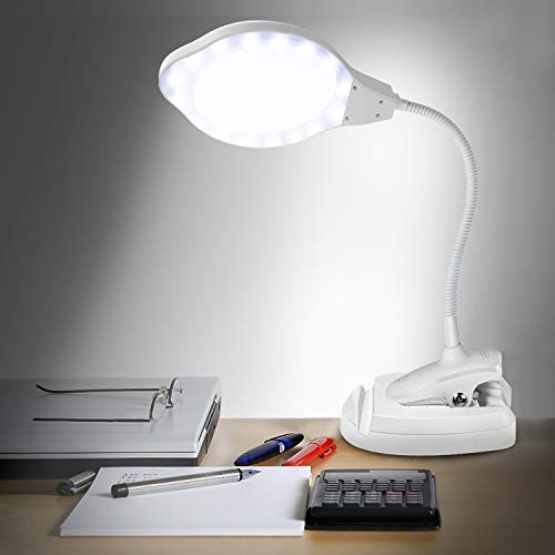 image for Joypea Magnifying Glass Lamp,2X-4X Magnifier LED Light with Clip and F