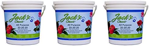 J R Peters Inc (52064) Jacks Classic No.4 20-20-20 All Purpose Fertilizer (Тhrее Pаck)