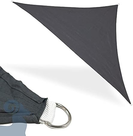Amazon De Sonnensegel Dreieck 3 6 X 3 6 X 3 6 Meter Grau Sonnenschutz Sichtschutz Regenschutz Windschutz Uvschutz Beschattung Schattenspender Schattensegel Segel Sonnenzelt Sonnenschutztuch Sonnendach Sichtdach Winddach Garten