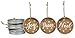 AuldHome Mason Jar Lid Christmas Ornaments, Farmhouse Decor (Set of 6), Rustic Galvanized Hanging Decorations with Peace, Joy, and Noel
