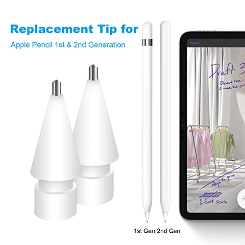 1st Generation Apple Pencil 2nd Gen Tip Replacement 4PCS Upgraded