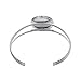 SENFAI Fashion Bijoux Openable Engrave Tree Tag Round Box Locket Bangles Essential Oil Aromatherapy Diffuser Cuff Bangle Bracelet for Women (Silver Color 1)