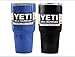 Yeti Rambler Tumbler Cups with Lids, 30 oz, Set of 2-Blue+Black