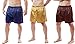 Up2date Fashion Men's Satin Boxer Shorts, Set of 3, Style-MCS01-A