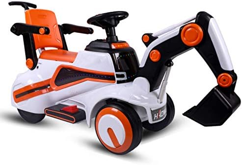 リモコン付きおもちゃの電気掘削機のトライクライド 12v電池式 Ledライト 1 10歳の男の子と女の子のための取り外し可能なパター