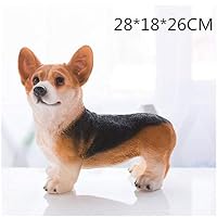 RXIN Lucky Welsh Corgi Dog Statues Animal Outdoor Garden Decorative Accessories Lovely Birthday