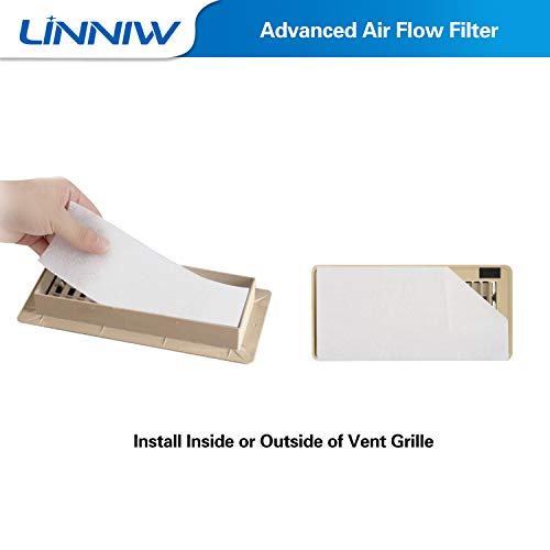LINNIW Air Vent Register Filter Kit 72" x 17" Electrostatic Media & 120