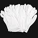 16 Pairs White Cotton Gloves for Coin Jewelry Silver Inspection, 8.6