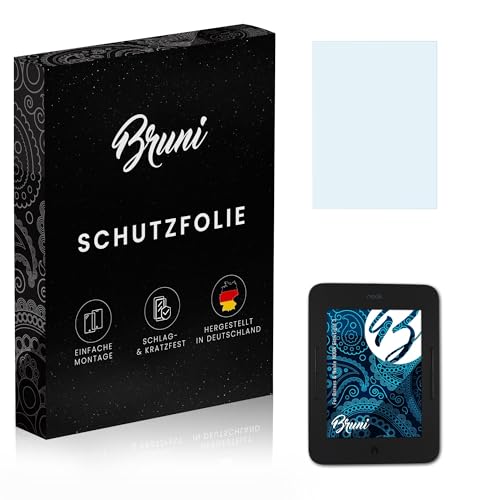 Bruni Screen Protector compatible with Barnes & Noble NOOK GlowLight 3 Protector Film, crystal clear Protective Film (2X)
