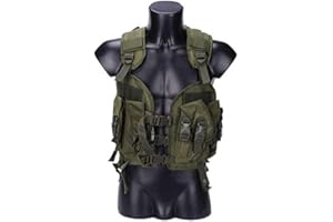 TACTICAL AREA Outdoor Sealed Tactical Vest with Removable Water Bag, Airsoft Paintball, Combat Combat, Commando CS Field Equipment.
