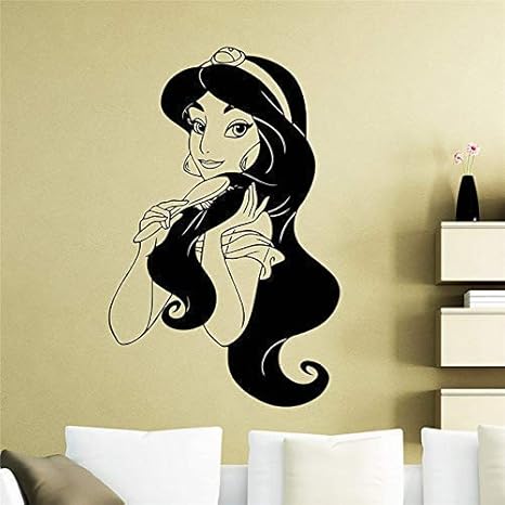 Amazon Co Jp Diy壁紙ジャスミンウォールステッカーアラジンステッカー家の装飾すべての部屋防水st 58 cm ホーム キッチン