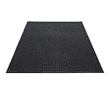 Guardian EcoGuard Indoor Wiper Floor Mat, Recycled Plastic and Rubber, 2'x3', Charcoal