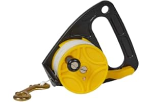 DiveSmart Scuba Diving Reel with Thumb Stopper and High Visibility White Line (150ft', 270ft') - for Cave and Wreck Explorati