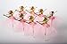 LASLU Cute Ballet Dancer Girls Fairy Peri Dessert Muffin Cupcake Toppers for Picnic Wedding Baby Shower Birthday Party Server(Gold and Pink）