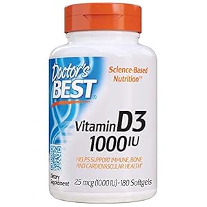 Doctor’s Best Vitamin D3, 1000IU, 180 Softgels