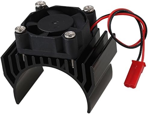 Mxfans N10091 Black Aluminum Alloy Plastic Motor heatsink with Fan for RC 1:10 Car 540 550 Motor Heat Sink