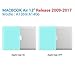 IBENZER Compatible with Old Version MacBook Air 13 Inch Case (2017-2010 Release), Models: A1466/A1369, Plastic Hard Shell Case with Keyboard & Screen Cover for Mac Air 13, Aqua, A13TBL+2