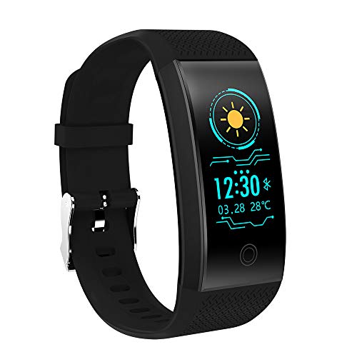Lisin Smartwacth QW18 Smart Watch Sports Fitness Activity Heart Rate Tracker Blood Pressure Watch (Black)