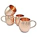 AVS STORE Hammered Copper Barrel Mug for Moscow Mules Size 16 Oz Set Of-4