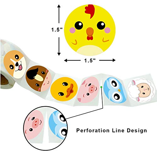 2 Animal+Sticker+Perforated+200Pcs+Party