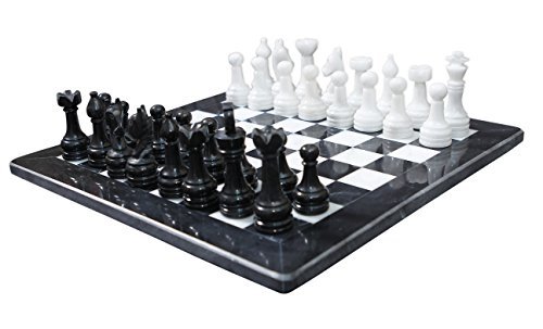 RADICALn Black and White Marble Chess Game Handmade Marble Chess Set