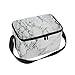 Use4 Gray Marble Texture Insulated Lunch Bag Tote Bag Cooler Lunchbox