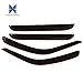 RUIANG VOYAGE for 02-07 Jeep Liberty 4pcs Front & Rear Smoke Sun/Rain Guard Vent Shade Window Visors