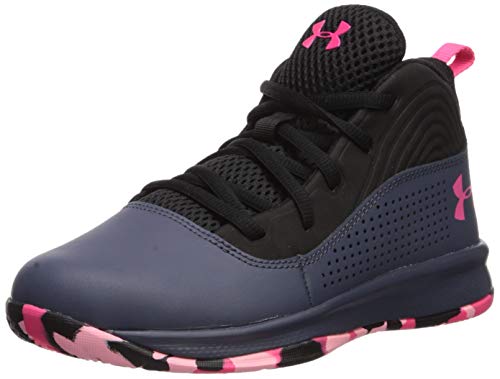 Under Armour Unisex-Kid's Pre School Lockdown Basketball Shoe, Downpour  Gray (401)/Black,