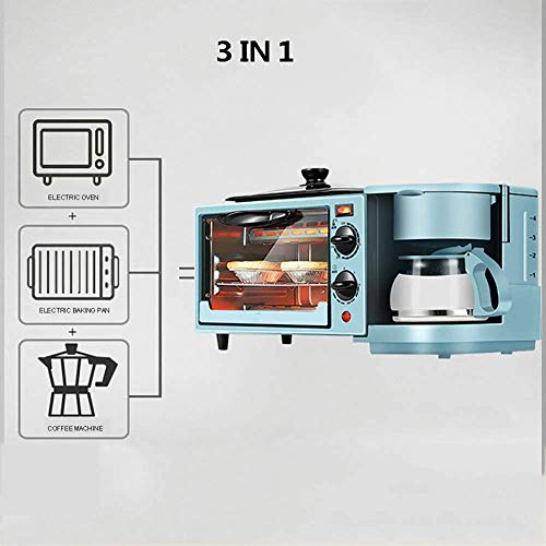 Oven 2200 (W), Ontbijtmachine 45 * 18 * 26Cm Met Antiaanbaklaag En 0,6 L Koffiezetapparaat Met Actuele Scherm Met Kaken… - Afbeelding 6