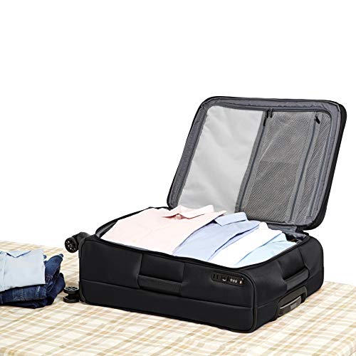 AmazonBasics 3 Piece Expandable Softside Spinner Luggage Suitcase With