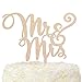 LOVENJOY Gift Boxed Wooden Mr and Mrs Cake Topper for Rustic Wedding Decoration