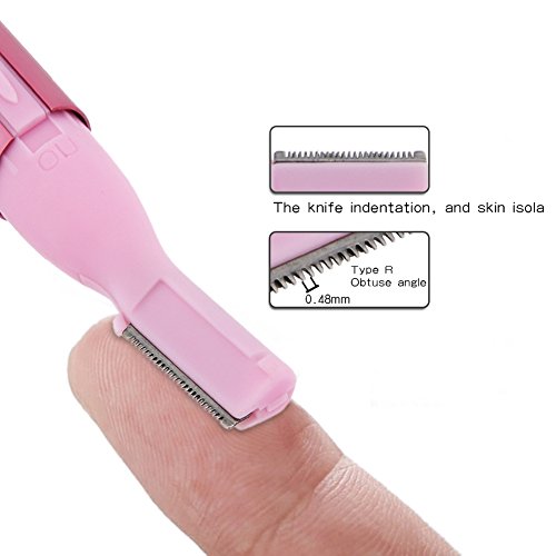CNAIER Eyebrow Trimmer for Women, Facial Hair Trimmer Eyebrow Razor with Eyebrow Removal Attachments, Dry Use, Battery-Operated - Thumbnail 4