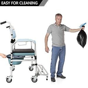 Mefeir Folding Commode Chair for Toilet w