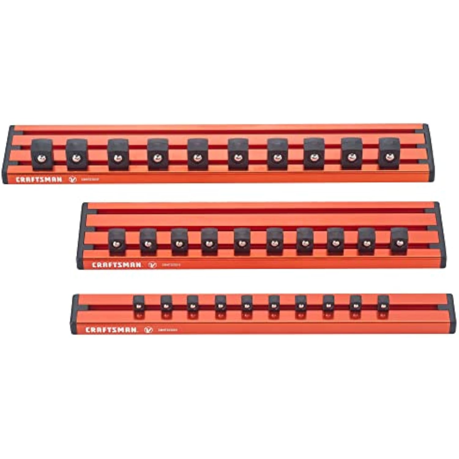 【送料込】【美品】Craftman クラフトマン サンバースト　整備済 Craftsman V-Series Socket Organizer Magnetic Orange 3 Piece