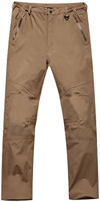 Tang Mu Sheng Men's Outdoor Soft Shell Hiking Pants Waterproof Thermal Mud (Medium)