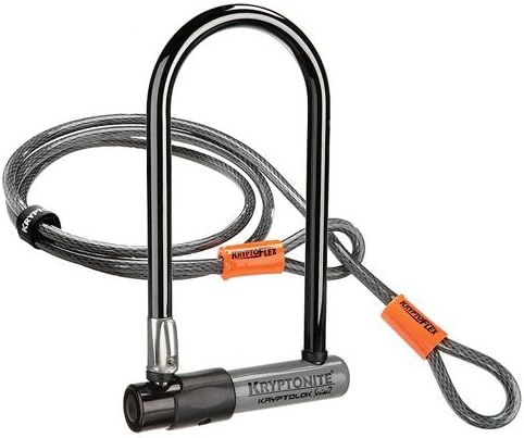 Kryptonite Kryptolok Series Super Size Value Package 2 Standard Bicycle U-Lock with Transit FlexFrame Bracket (4-inch x 9-inch) with 4-Foot Flex Cable Count of 2
