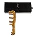 Wide Tooth Wood Hair Comb, Detangling Sandalwood Handmade Anti-Static Combs by EFINA + Storage Bag