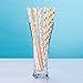 Paper Straws 125 PCS JIANFA-Food Grade Gold Foil Paper Straw Biodegradable Straw for Birthdays,Christmas, Weddings, Baby Showers, Celebrations and Parties