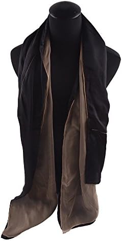 XianCanFu 100% Double Layer Long Silk Scarf 63×20 inches