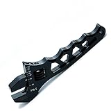 Adjustable Aluminum Lightweight AN Fitting Wrench Tool for AN 3 4 6 8 10 12 (Black)
