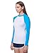 Women's Long Sleeve Performance Athletic Rashguard UV Sun Protection UPF 50+ Swim suit Surf Tee