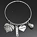 LParkin Godmother Gift Bangle Bracelets Godmothers Proposal Gifts From Godchild God-mother Present From Goddaughter Godson Baptism Meaningful Bracelet For Women