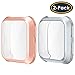 QIBOX Screen Protector Case Compatible with Fitbit Versa, 2-Pack Soft TPU Plated Case All-Around Protector Screen Cover Bumper Compatible with Fitbit Versa Smart Watch (NOT for Versa 2)