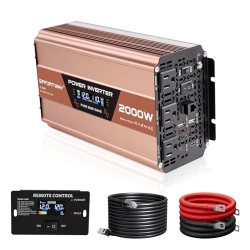 EFFORTWAY 2000W Pure Sine Wave Inverter