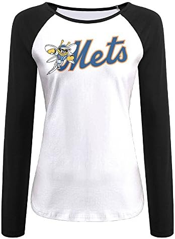 AIJFW Mascot Mets Women's Crewneck Baseball Tee Shirts L