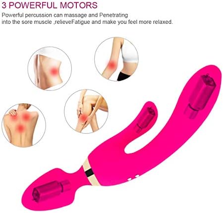 Wireless Waterproof Massage Tool - 10 Different Vibration Modes - USB Charging Treatment Deep Muscle Massage - Life Good Helper (Mini Pink)