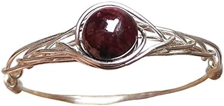 6# (5#-12# Available) Natural Garnet Stone 925 Sterling Silver String Winding Gemstone Handmade Elegant Ring Original By GRB ROY