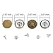 40 Sets 17mm Jeans Button Tack Buttons Metal Replacement Kit with Storage Box, 2 Styles, Bronze