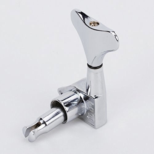 PIXNOR 4pcs 4R Bass Tuners Machine Heads Tuning Pegs (Silver) - Thumbnail 3